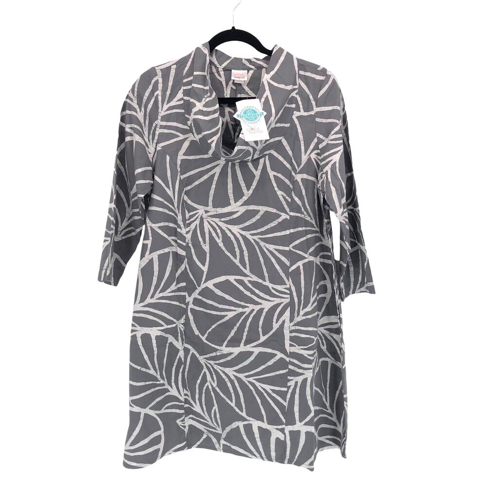 NEW Global Mamas Swing Dress Sz Large Organic Cotton Cowl Neck Canopy Fair Trade